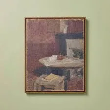 Hearth & Hand Vertical Dining Still Life Framed Burlap