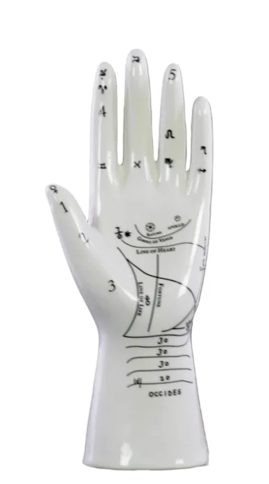 Urban Trends: Ceramic Palmistry Hand Decor Gloss