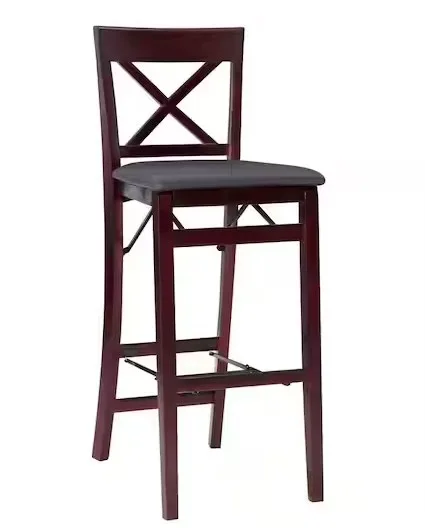 Linon Home Decor Treina Merlot Wood X Back Folding