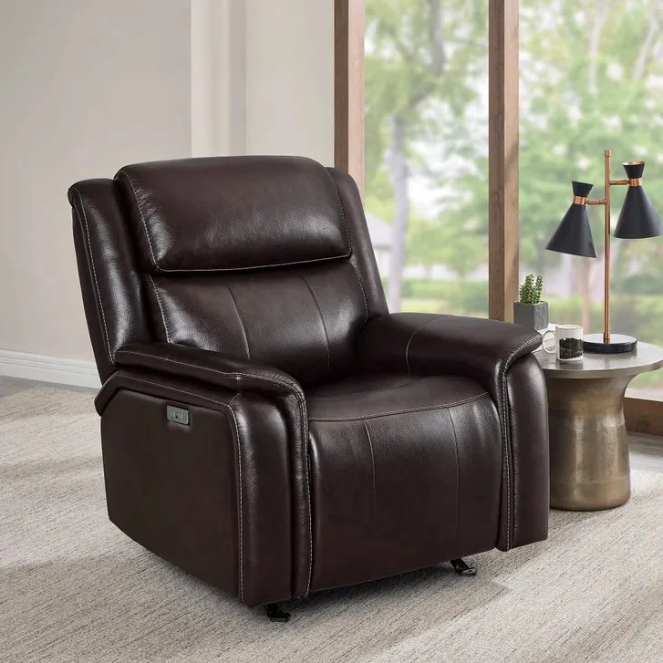 Barcalounger Bryson Leather Power Rocker Recliner