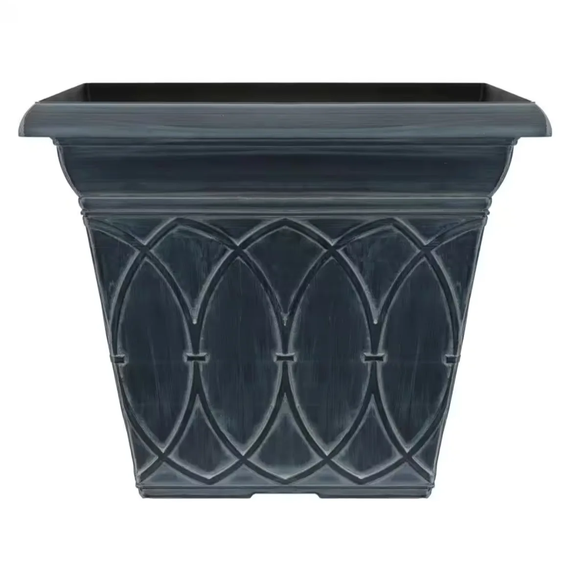 Durham Chalk Wash 14.5in Plastic Square Planters
