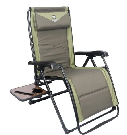 Timber Ridge Zero Gravity Lounger With Side Table And Adjustable Headrest