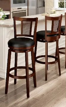 Total Of 2 Phi Villa Counter Height Wood Swivel Bar Stools