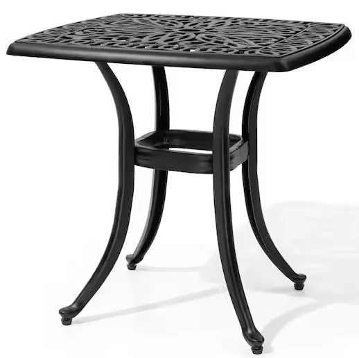 Name Brand Square Cast Aluminum Outdoor Side Table