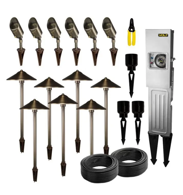 Volt Low Voltage Led Outdoor 13-light Kit With 150w Transformer