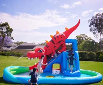 Happy Hop Dinosaur Cave Adventure Water Slide