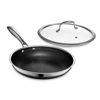 Hexclad 10" Nonstick Pan + Lid