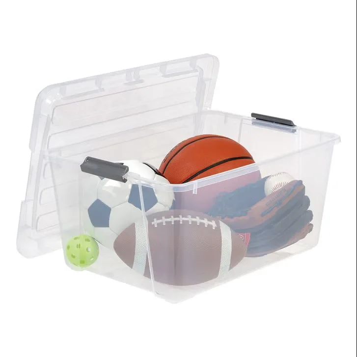 Iris 45qt Clear Storage Bins With Buckles