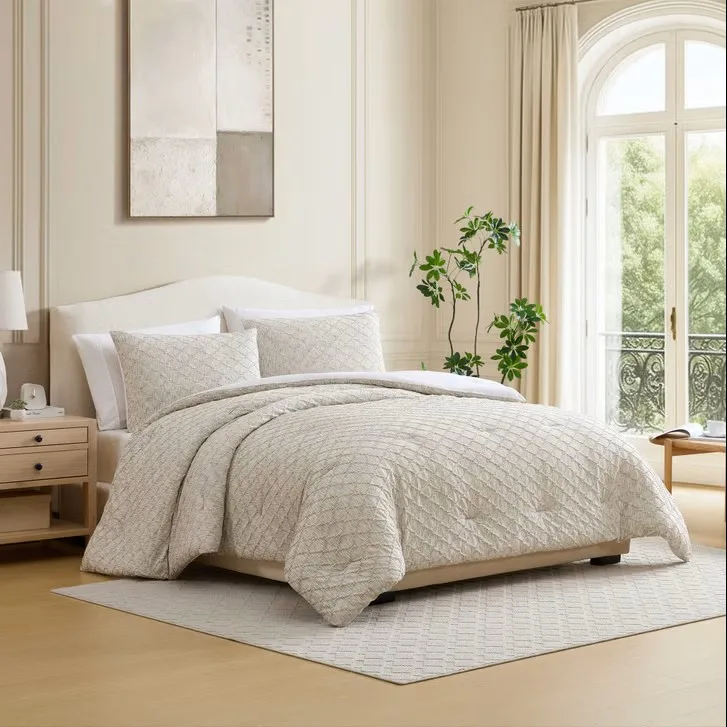 Jennifer Adams 3 Piece Yarn Dyed Comforter Set