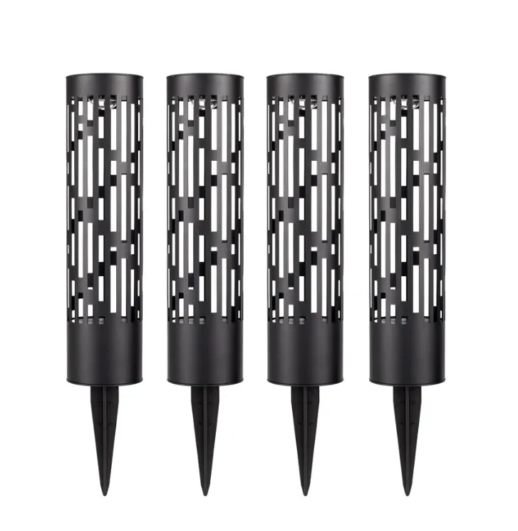Testrite: 4-piece Rotating Solar Bollard Lights