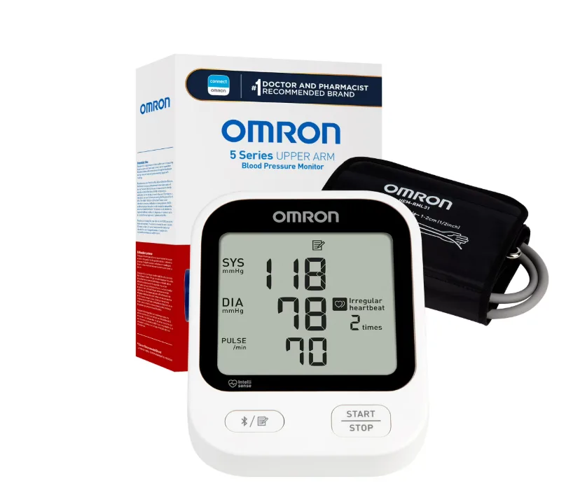 Omron: 5 Series Upper Arm Blood Pressure Monitor And Arm Cuff For Home Use
