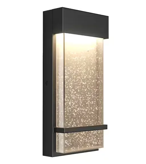Artika: Skyler Black Modern 3 Cct Integrated Led Outdoor Hardwired Garage And Porch-light Sconce
