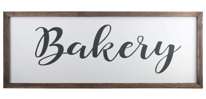 Urban Trends Collection Wood Rectangle Wall Decor "bakery