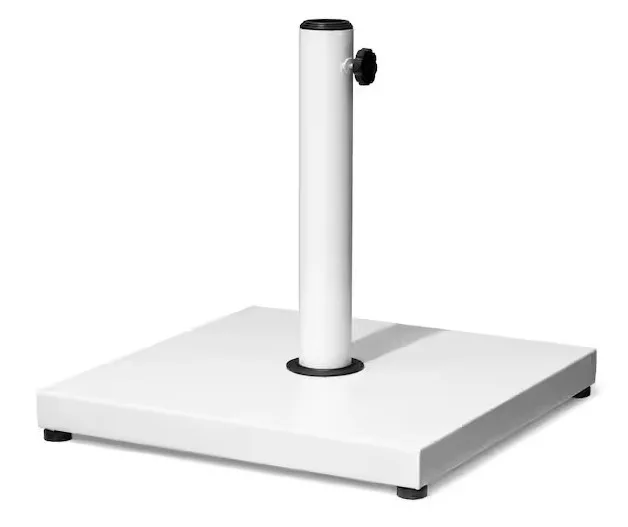 Pellebant 43 Lbs. Weighted Cement Concrete And Steel Square Patio Umbrella Base