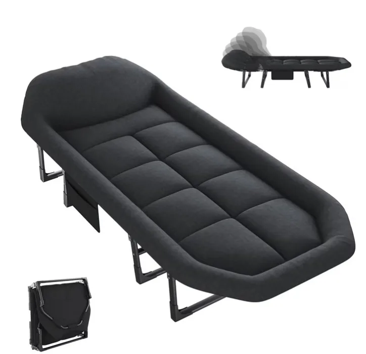 Jioabl Folding Camping Cot For Adults With Headrest And Mattress