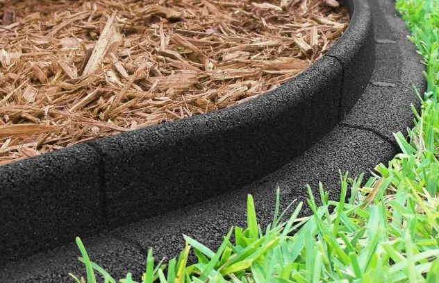 Total Of 12 Eco Border Rubber Landscape Garden Edging