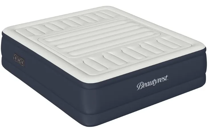 Beautyrest 20" Lumbar Adjust 3-zone Adjustable Air Bed With Built In Pump