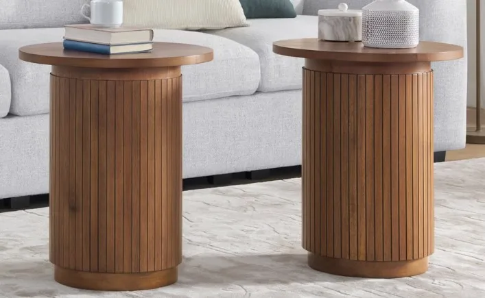 Total Of 2 Point Cabrillo Round Side Tables
