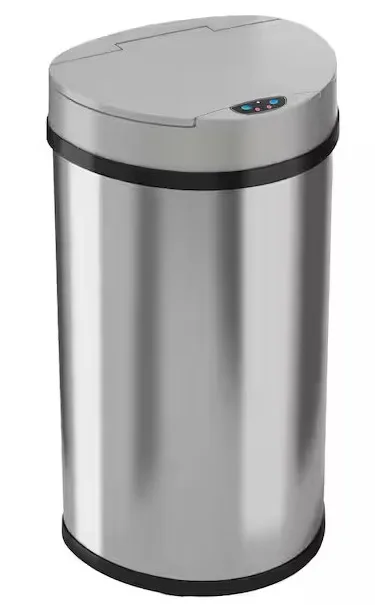 Itouchless 13 Gallon Household Metal Trash Can With Odor Filter