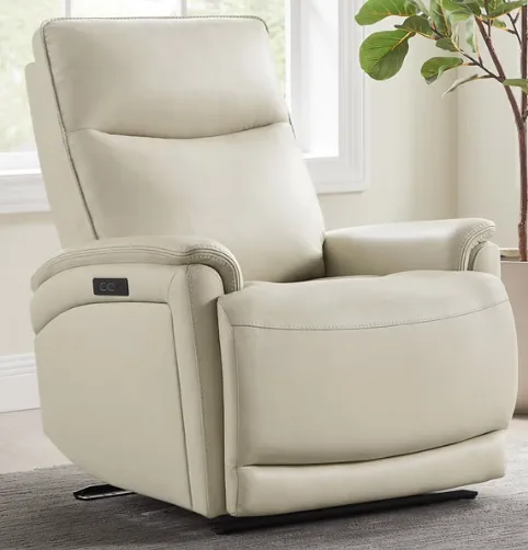 Gilman Sanders Lather Power Recliner With Power Headrest