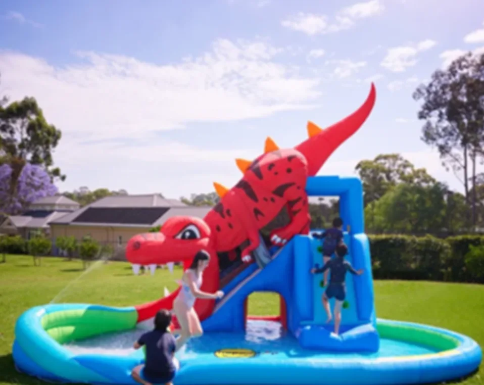 Happy Hop Dinosaur Cave Adventure Water Slide
