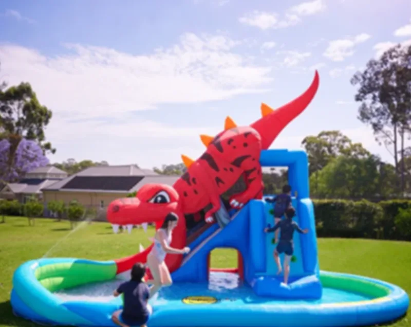 Happy Hop Dinosaur Cave Adventure Water Slide
