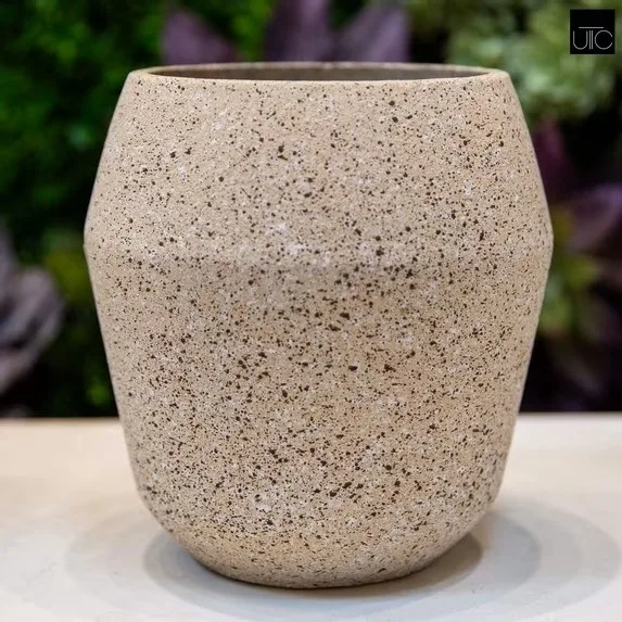 Urban Trends Fiora Beige Cement Planter