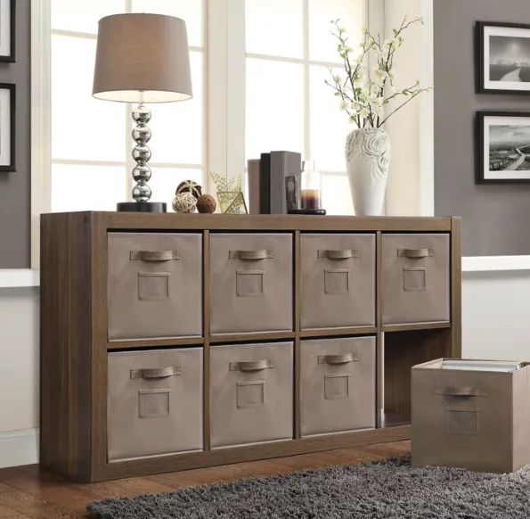 Bayside Furnishings: O'nin Room Divider With 8 Storage Bins