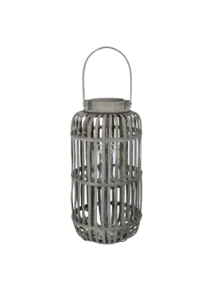 Urban Trends: Tall Round Lantern With Top Handle Lattice Design