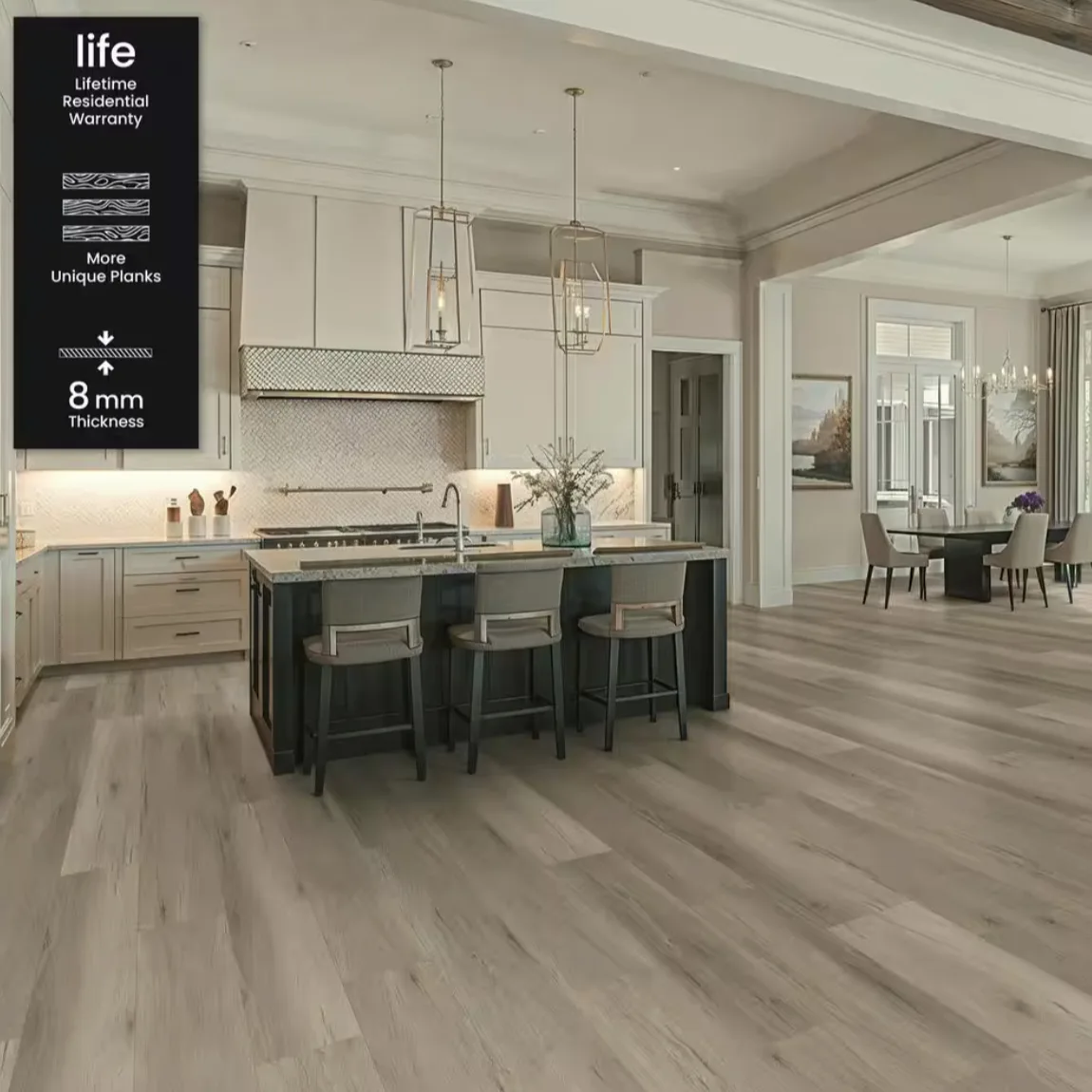 Lifeproof Designer Series Joplin Pecan Waterproof Vinyl Flooring