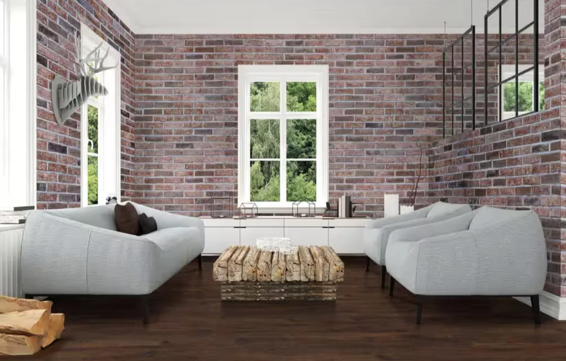 Msi Red Noble Textured Clay Brick Look Mesh Mosaic Tile