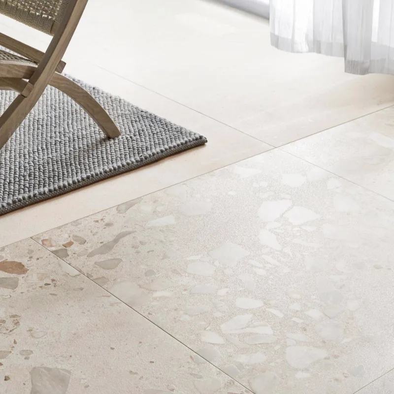 Ivy Hill Tile Sarto Grande Cream Terrazzo Look Semi-polished Porcelain Floor & Wall Tile