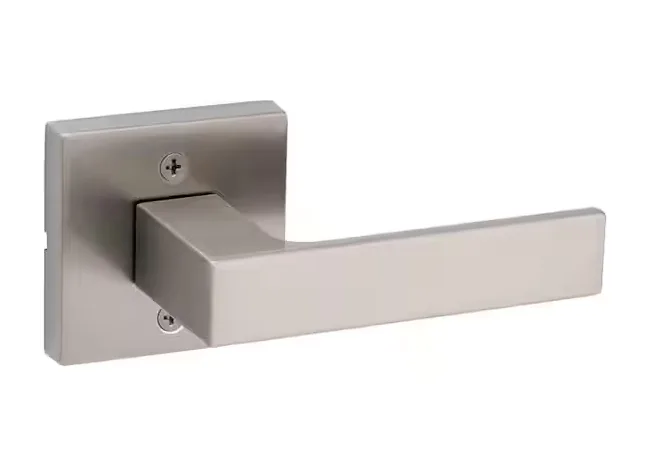 Kwikset Singapore Satin Nickel Reversible Square Straight Half Dummy Door Handle