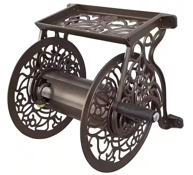 Hampton Bay 125 Ft. Aluminum Decorative Garden Hose Wall Mounted Reel
