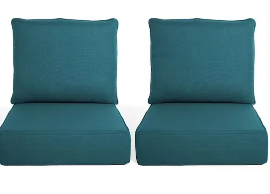 Total Of 8-pieces Plush Core Deep Seat Cushions