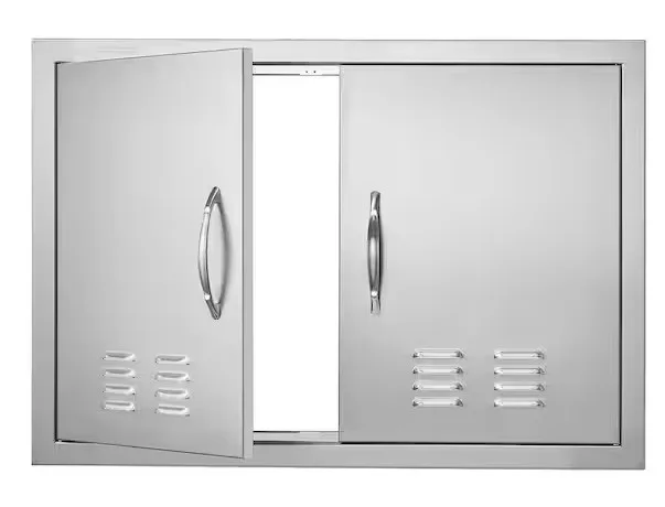 Vevor Double Stainless Steel Access Door With Vents Bbq Grill Doors For Outdoor Use