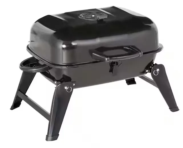 Outsunny 14" Iron Porcelain Folding Outdoor Tabletop Charcoal Barbecue Grill