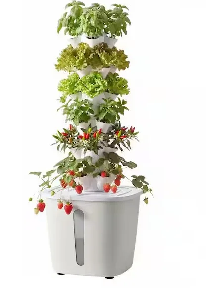 Vevor Hydroponic Tower System 30-pod 6-tier Vertical Growing Kit With App Control Indoor Garden With 20l Water Reservoir