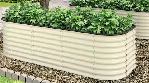 Veikous Galvanized Steel Raised Garden Bed 9 In 1 Planter Box