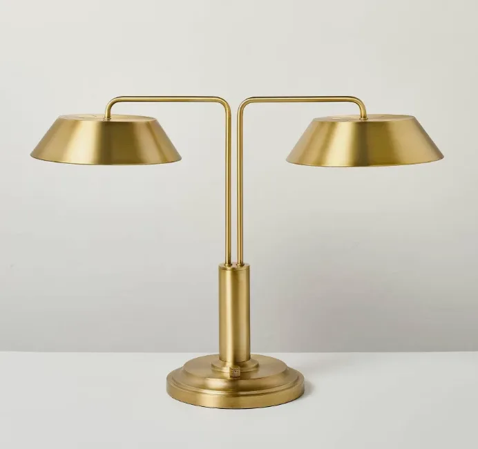 Hearth & Hand With Magnolia: Brass Double Shaded Table Lamp