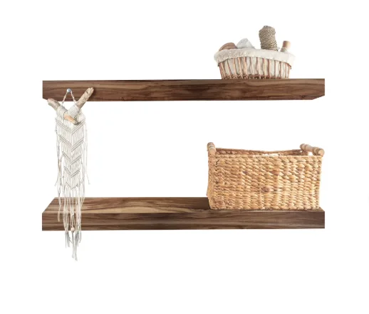 Vision Home: Acacia Floating Shelves