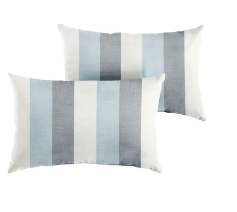 Sorra Home: Sunbrella Direction Dew Rectangle Indoor/outdoor Lumbar Pillows