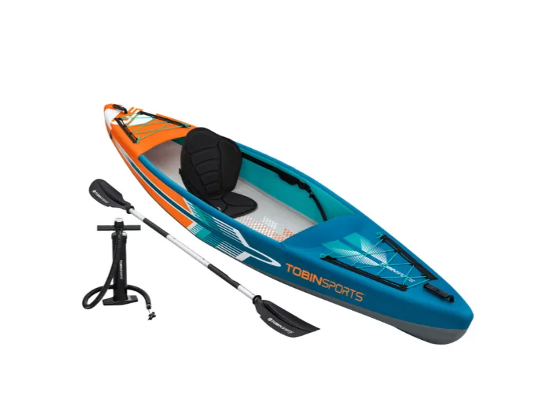 Tobin Sports: Breakwater Pro X1 12’ Inflatable Kayak Set