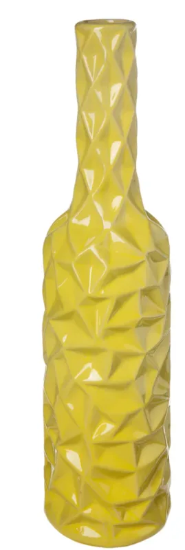 Urban Trends: Ceramic Round Bottle Vase With Wrinkled Sides